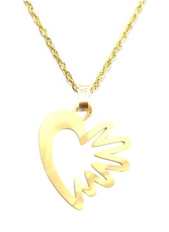 Hamsa.ae 18K Pure Gold Heart Design Necklace For Women  - Image 1