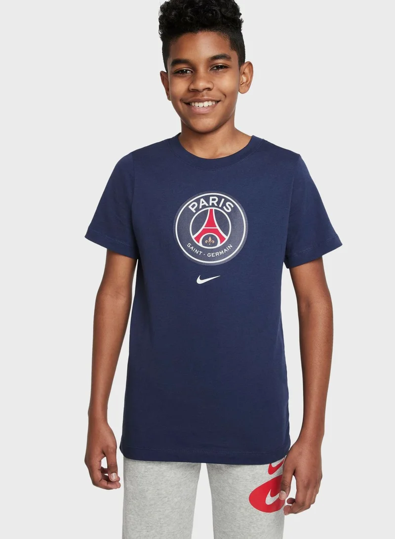 Nike Youth Psg Crest T-Shirt