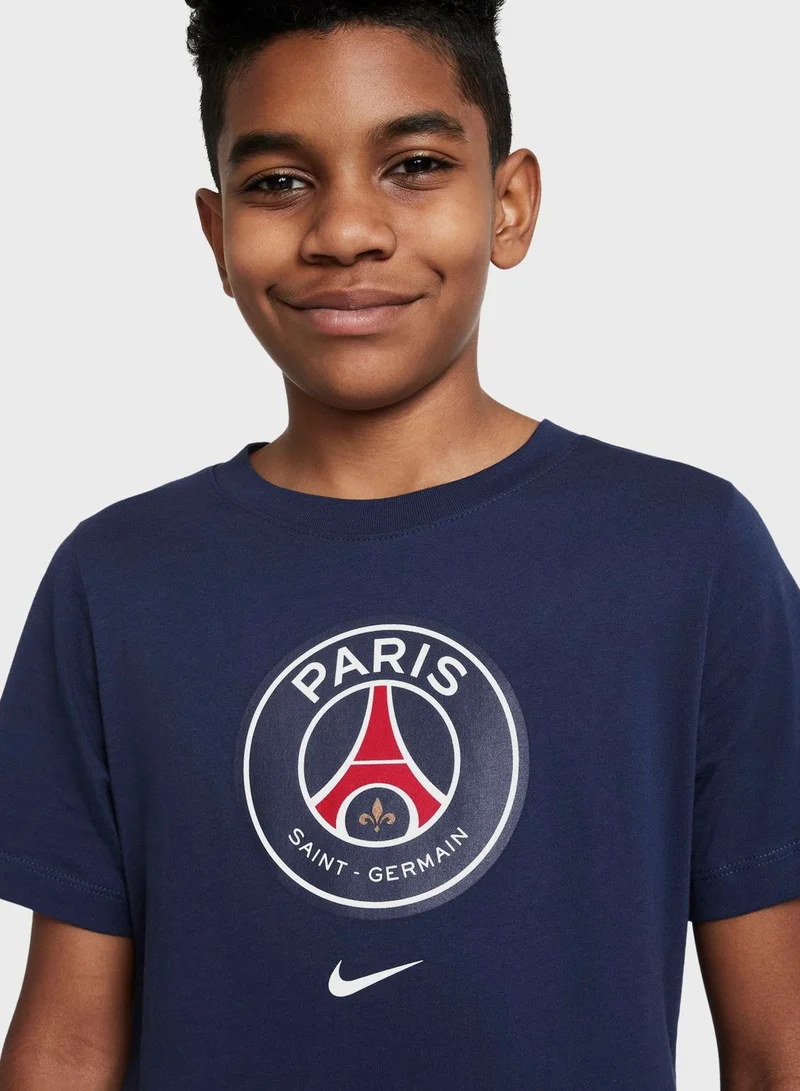 Nike Youth Psg Crest T-Shirt