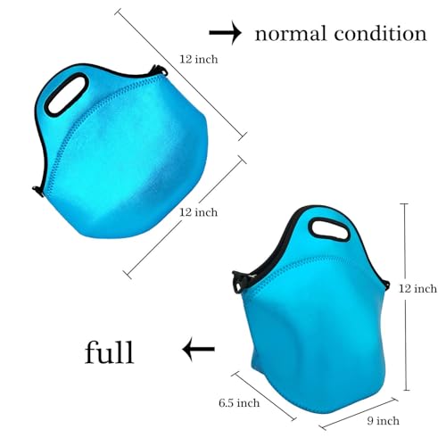 YIDA Neoprene Insulated Lunch bag, Lunch tote Boxes Bags for Women Men Work Office Picnic Travel (Blue) - Image 4