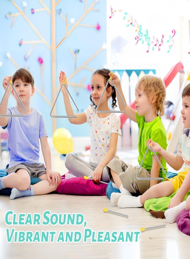 Blvochnnt 6 Inch Triangle Instrument,Musical Steel Triangles Percussion with Striker for Music Learning,Teaching,Kids,Adults,School Prize,Party Supplies,Birthday Gifts - Image 4