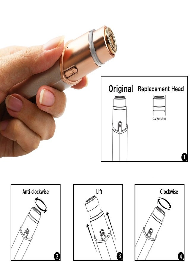 innobeaut Generation 3 Replacement Heads for New Version Flawless Finishing Touch Facial Hair Remover, 5 Pack - Image 5