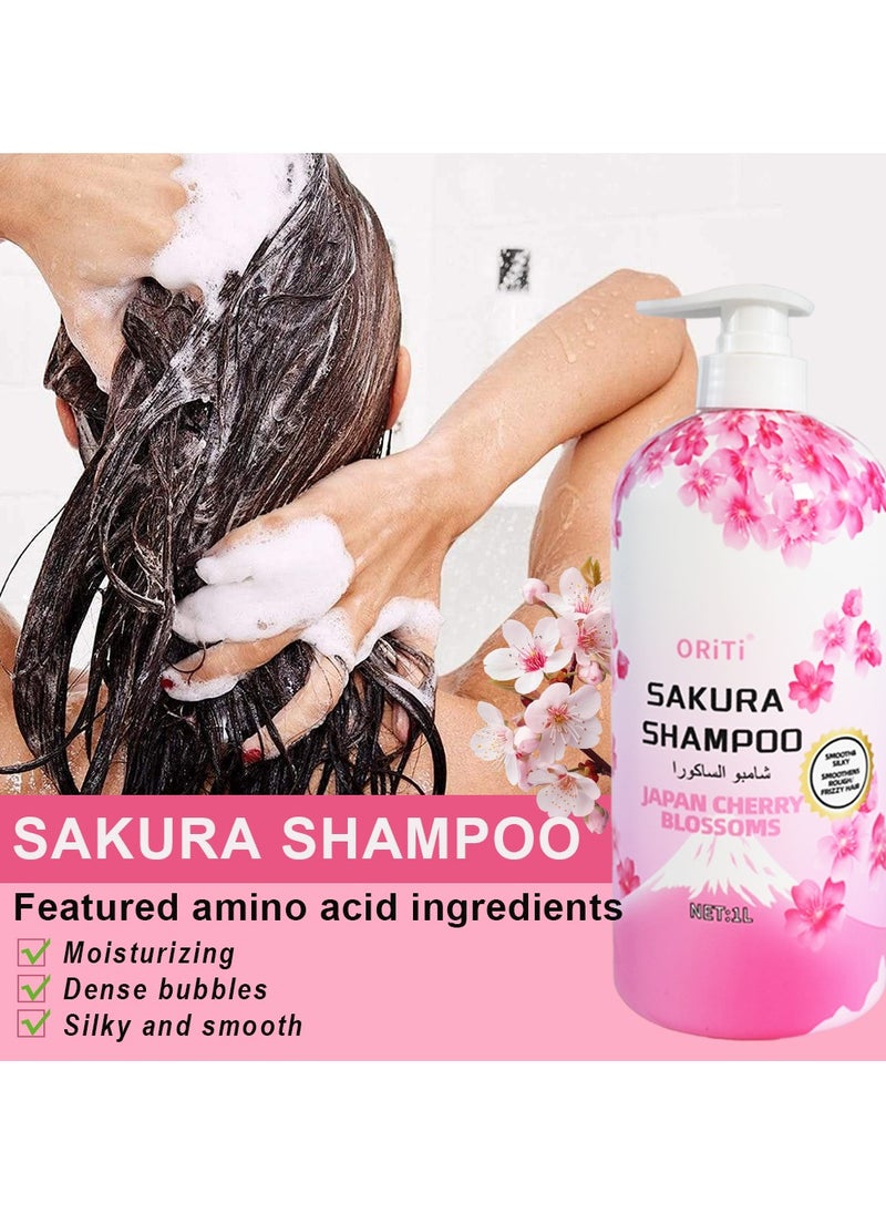 ORiTi ORiTi JAPAN CHERRY BLOSSOMS MOISTURE SHAMPOO - 1000ML  - Image 4