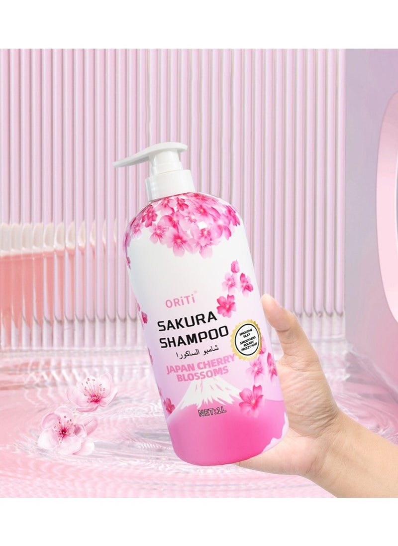 ORiTi ORiTi JAPAN CHERRY BLOSSOMS MOISTURE SHAMPOO - 1000ML  - Image 5