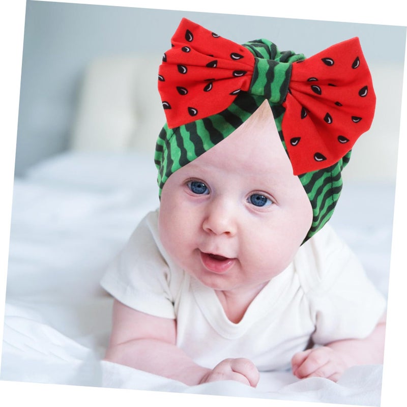 Healeved Newborn Cap Watermelon Style Turban Hat for Boys Girls Fashionable Decorative Green - Image 5
