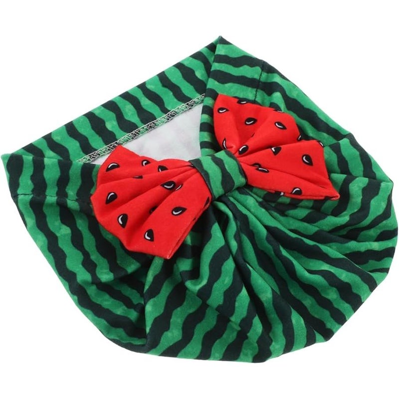 Healeved Newborn Cap Watermelon Style Turban Hat for Boys Girls Fashionable Decorative Green - Image 1