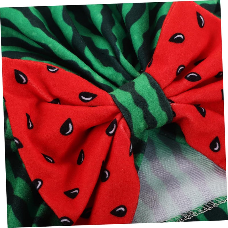 Healeved Newborn Cap Watermelon Style Turban Hat for Boys Girls Fashionable Decorative Green - Image 4