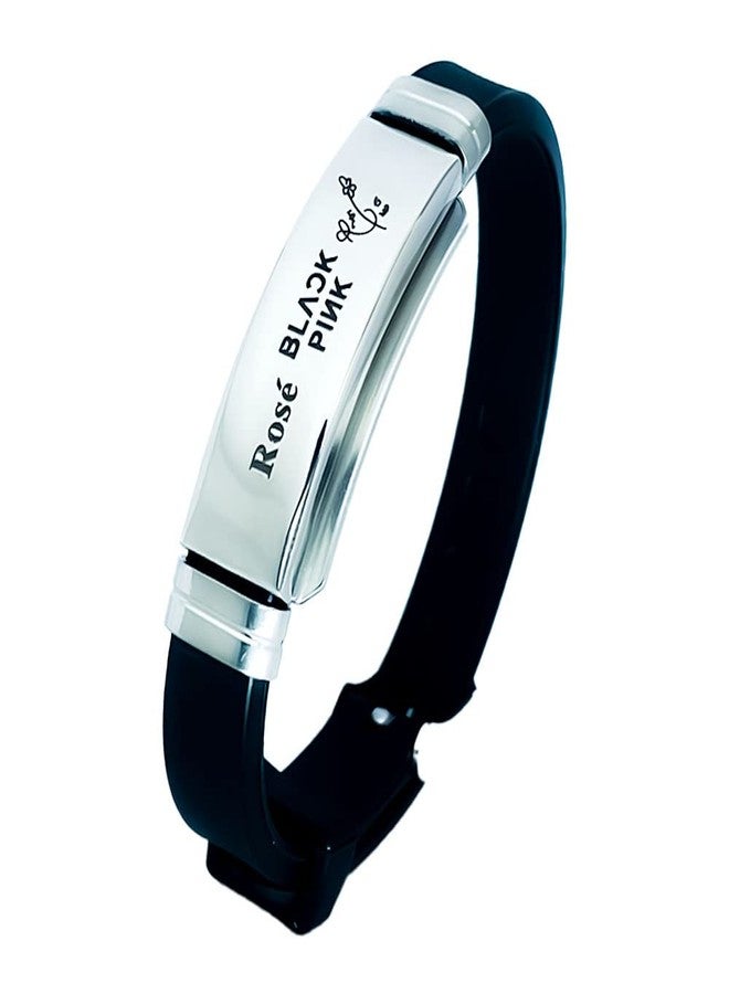 Vientiq Rose Signature Printed Silicon Wristband Bracelet for Women & Girls - Image 1