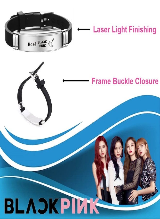 Vientiq Rose Signature Printed Silicon Wristband Bracelet for Women & Girls - Image 4