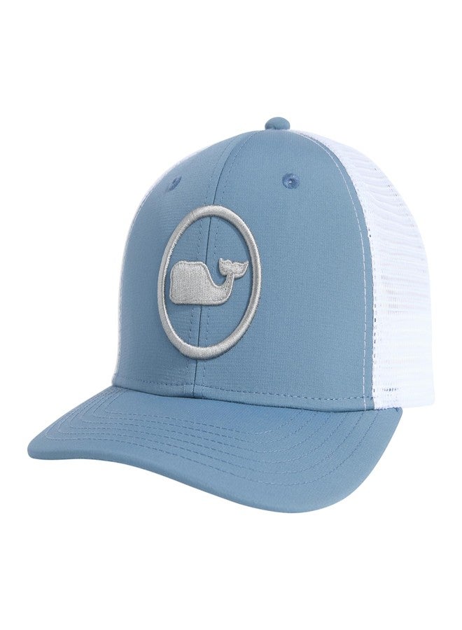 فينيارد فاينز قبعة سائق شاحنة عالية الأداء بنقاط الحوت للرجال من vineyard vines، أزرق ميراج 2 - Image 1