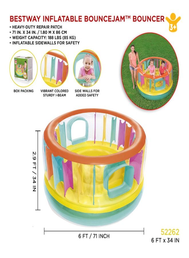 Bestway Bouncejam Bouncer - 1 Bouncer,Repair Patch,4 Foot Pins - Image 1