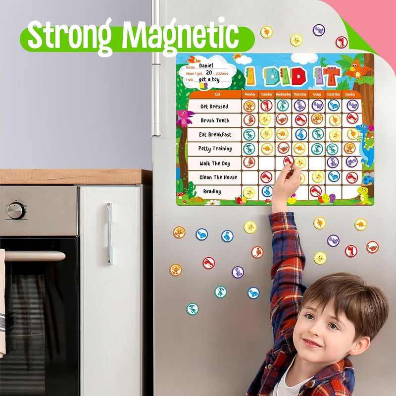 SpriteGru Dinosaur Theme Magnetic Reward Chart - Image 3