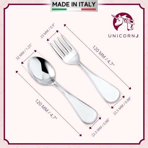 Unicornj Sterling Silver Baby Spoon Wide Keepsake Engraveable Plain - Image 2