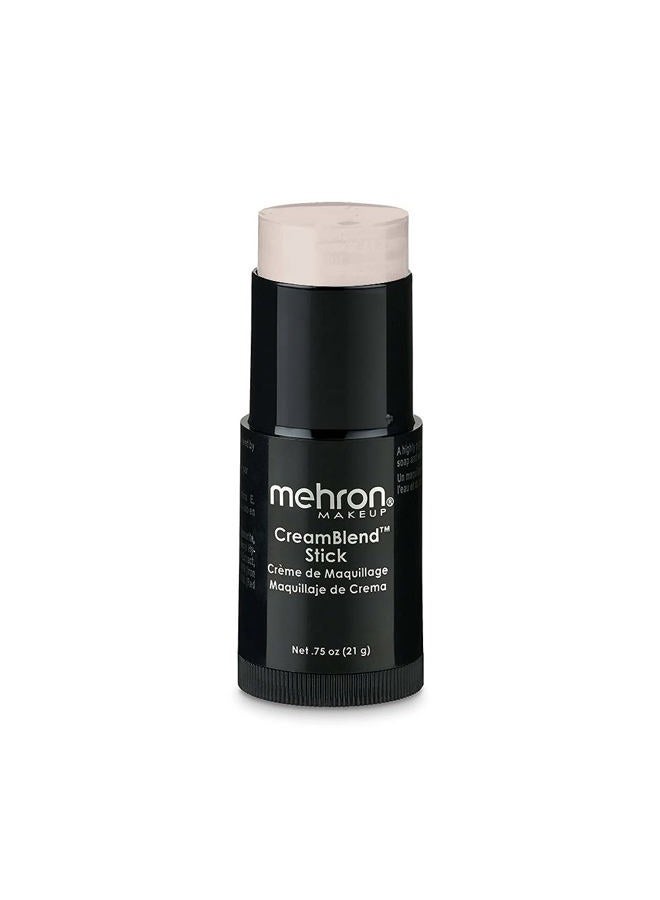 mehron Makeup CreamBlend Stick | Face Paint, Body Paint, & Foundation Cream Makeup | Perfect for Halloween .75 oz (21 g) (Butterfly Ivory) - Image 1