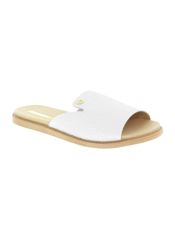 موليكا Moleca Ladies Flat Sandals Off White | Made In Brazil