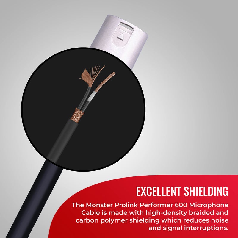 Monster Cable Prolink Performer 600 â€“ 30ft XLR Microphone Cable with Microfiber Dielectric and Duraflex Jacket - Image 3