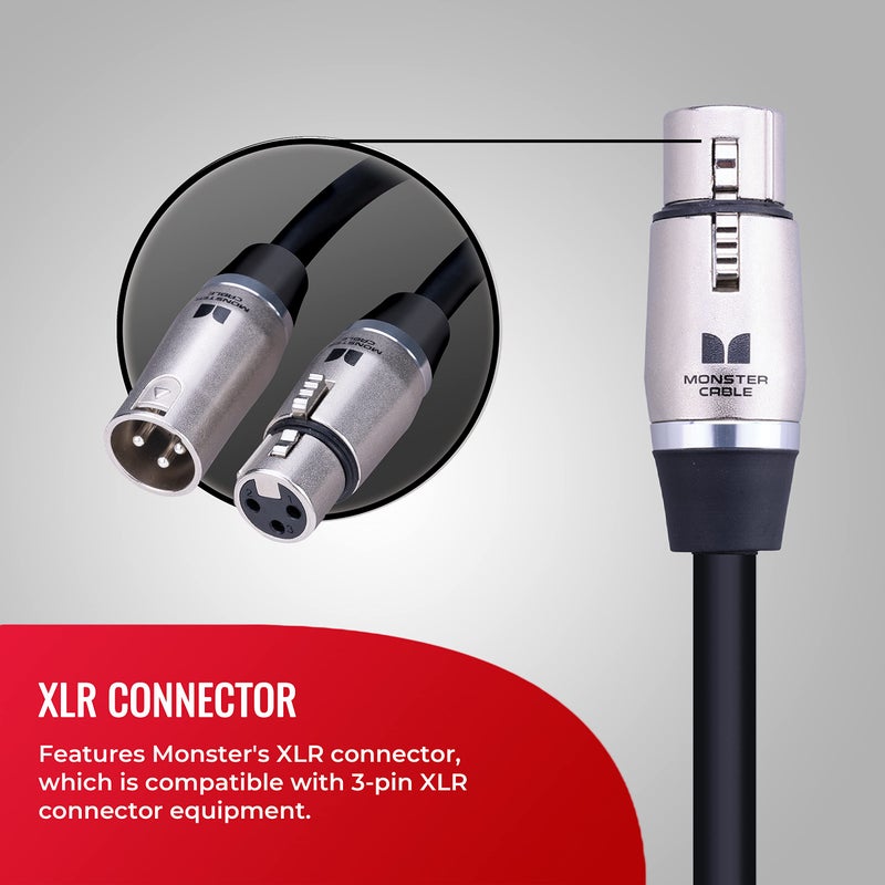 Monster Cable Prolink Performer 600 â€“ 30ft XLR Microphone Cable with Microfiber Dielectric and Duraflex Jacket - Image 5