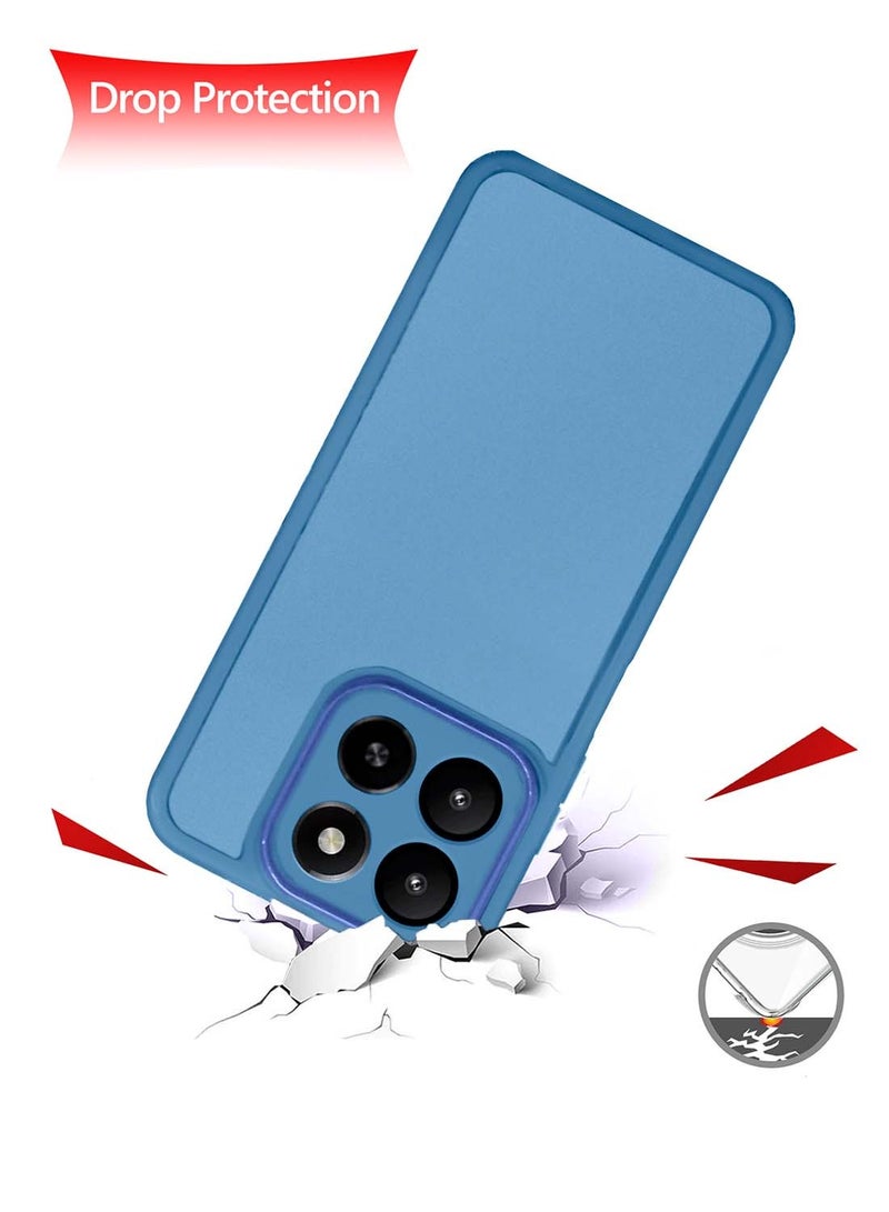 دبليو تيك هونر X5b 4G 2024 لينة شفافة TPU سيليكون رقيقة جدا الهاتف أنيق مطلي بالكهرباء غطاء القضية الخلفية الحدود - أزرق - Image 3