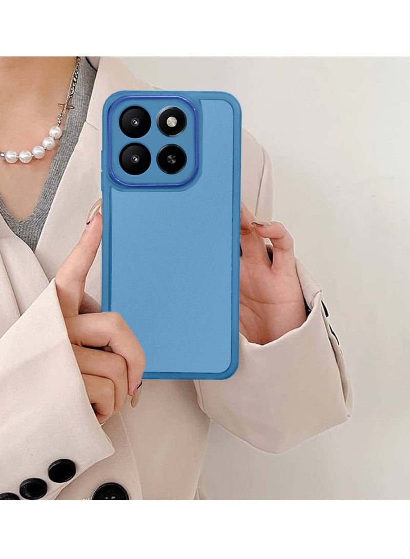 دبليو تيك هونر X5b 4G 2024 لينة شفافة TPU سيليكون رقيقة جدا الهاتف أنيق مطلي بالكهرباء غطاء القضية الخلفية الحدود - أزرق - Image 4