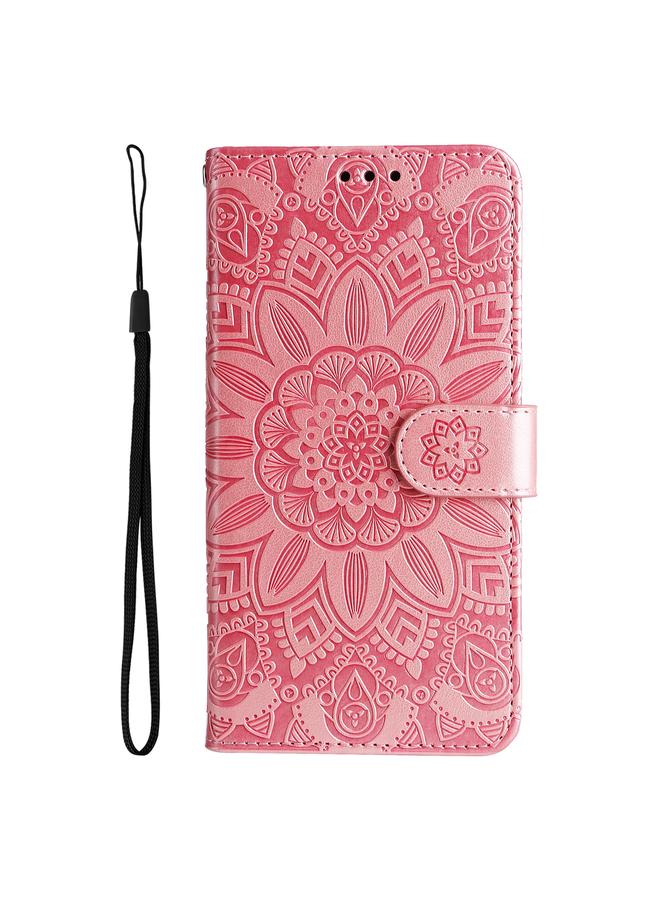 Zaboon Case For Infinix Smart 6 Embossed Sunflower Leather Phone Case - Image 2