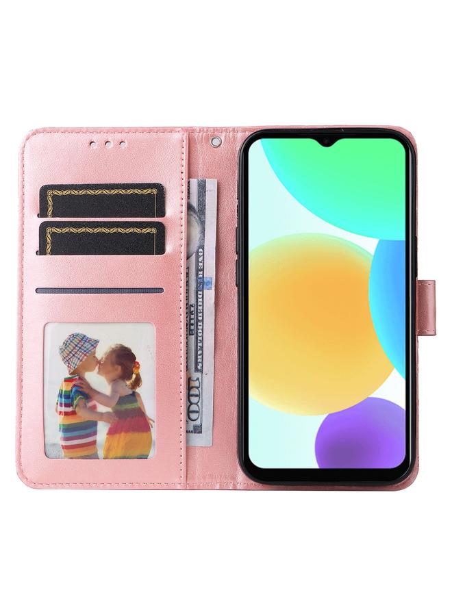 Zaboon Case For Infinix Smart 6 Embossed Sunflower Leather Phone Case - Image 4