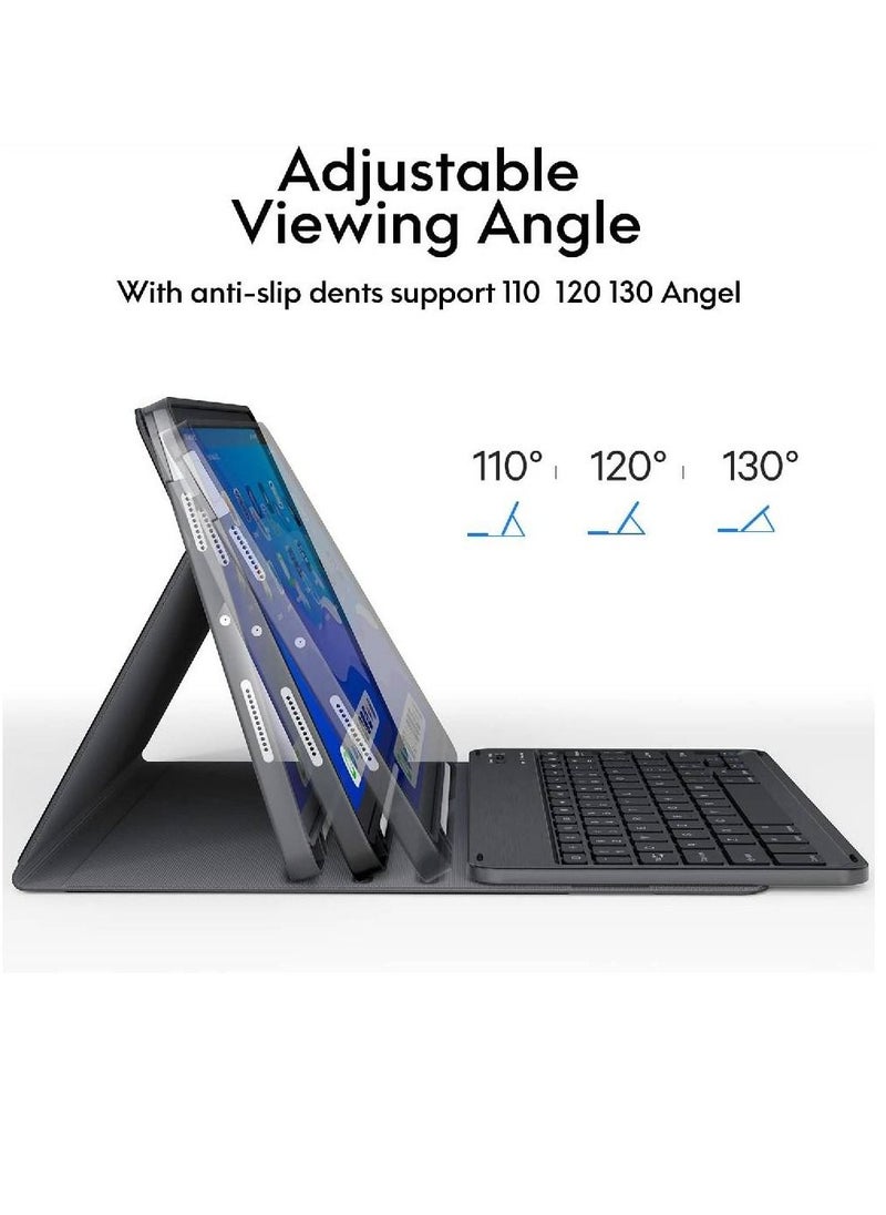 جينيكست حافظة لوحة مفاتيح iPad لجهاز iPad الجيل 10، لوحة مفاتيح بلوتوث لاسلكية قابلة للفصل، غطاء فوليو ذكي مع حامل قلم رصاص، مناسب لجهاز iPad الجيل العاشر 10.9 بوصة - 2022  - Image 4