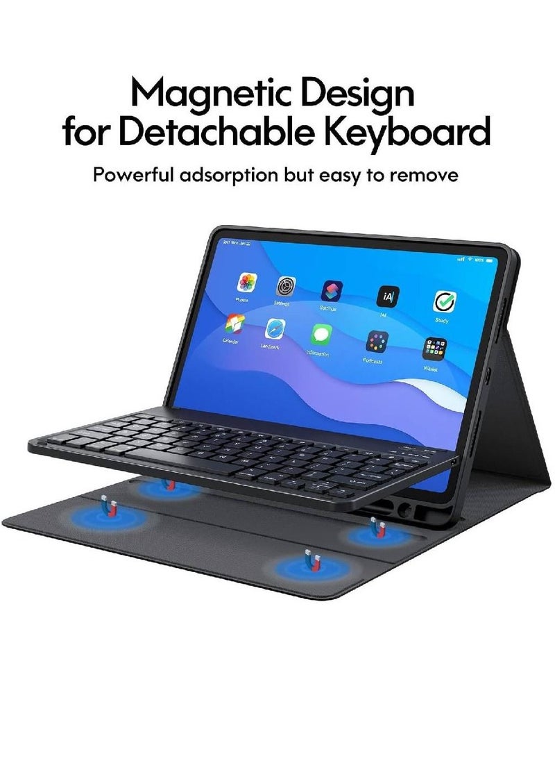 جينيكست حافظة لوحة مفاتيح iPad لجهاز iPad الجيل 10، لوحة مفاتيح بلوتوث لاسلكية قابلة للفصل، غطاء فوليو ذكي مع حامل قلم رصاص، مناسب لجهاز iPad الجيل العاشر 10.9 بوصة - 2022  - Image 2