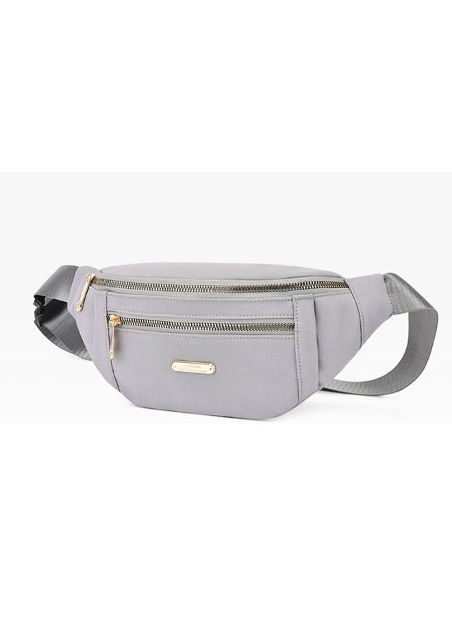 DUNISO Waterproof Waist Pack for Women Waist Bag with Adjustable Strap for Sports Festival Traveling Running Grey  - Image 2