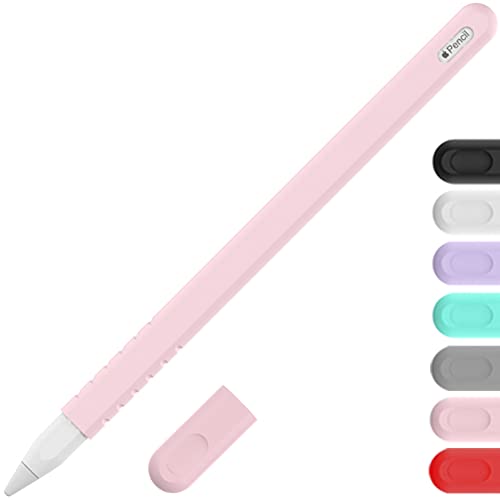 YINVA Grip Holder Case Compatible with Apple Pencil Pro/ 2nd Generation, Sleeve Cover Skin Accessories Compatible with iPad Pencil 2 Gen with Nib Cap (Pink) - Image 1