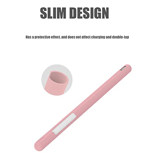 YINVA Grip Holder Case Compatible with Apple Pencil Pro/ 2nd Generation, Sleeve Cover Skin Accessories Compatible with iPad Pencil 2 Gen with Nib Cap (Pink) - Image 4