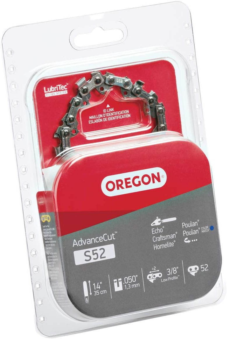 Oregon S52 AdvanceCut Chainsaw Chain for 14-Inch Bar - 52 Drive Links – Low-Kickback Chain fits Dolmar, Ryobi, Echo and More, Grey - Image 5