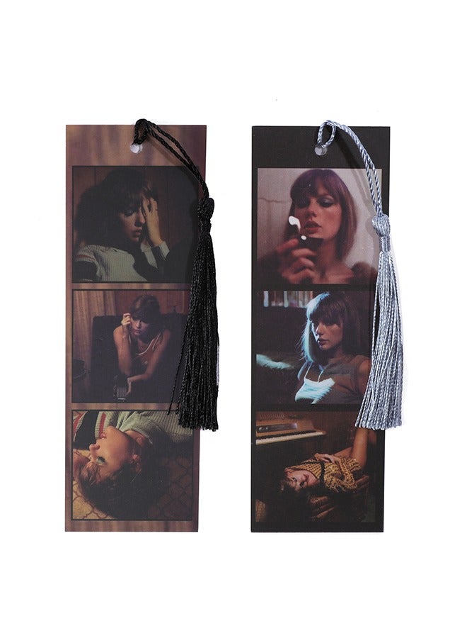 2PCS Singer’s Music Album Midnight Bookmark Set, Book Markers For Women Bookmark Gift Cute Book Accessories For Reading Lovers 2x6 In - Image 1