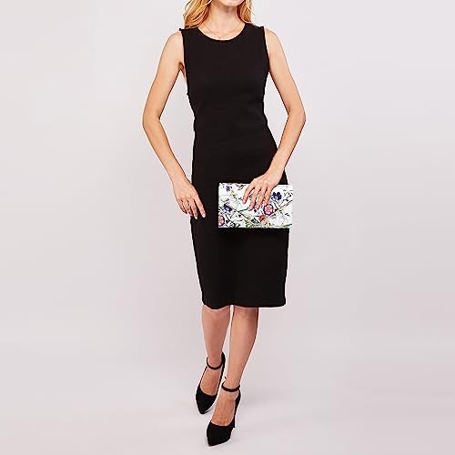 Dasein Women's Evening Clutch Bags Formal Party Clutches Wedding Purses Cocktail Prom Clutches (White Floral) - Image 2