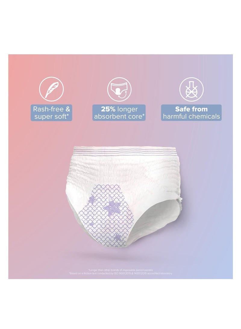 نوا بين عشية وضحاها سراويل الدورة الشهرية المتاح | عبوة من 5 | (م - يسار) | امتصاص التدفق الثقيل | حماية مانعة للتسرب | سرية وآمنة | تنفس | لا طفح جلدي | لا إزعاج - Image 3