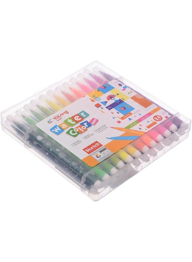 YALONG Watercolour Pen -Box| 24 Colors - Image 1
