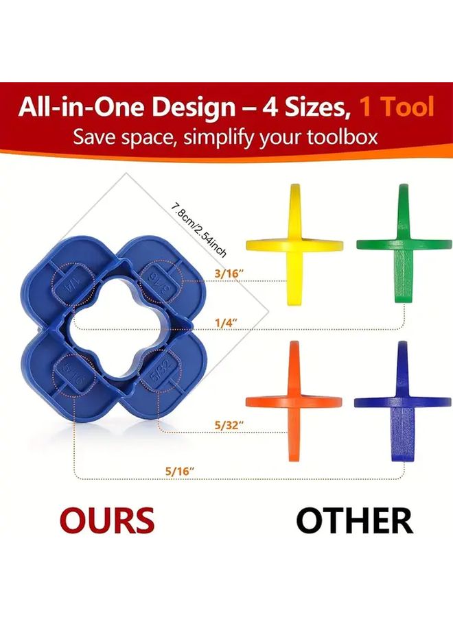 Blue Plastic Deck Spacer Rings 4 Pack Reusable Installation Tool Prevents Thermal Expansion - Image 5