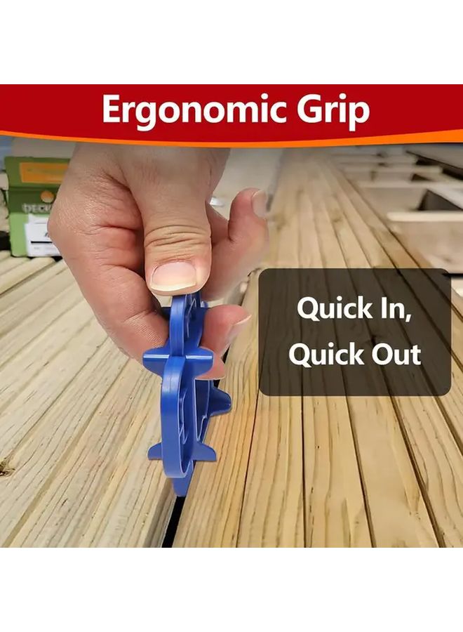 Blue Plastic Deck Spacer Rings 4 Pack Reusable Installation Tool Prevents Thermal Expansion - Image 4