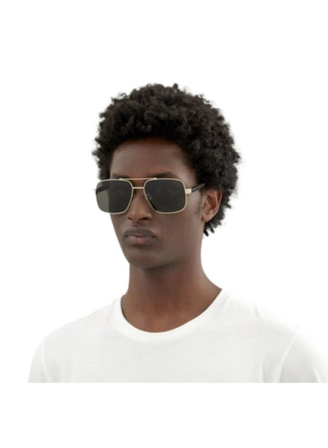 GUCCI نظارات شمسية كبيرة الحجم باللون الأسود والذهبي للجنسين GG0529S 001 مقاس 60 - Image 4