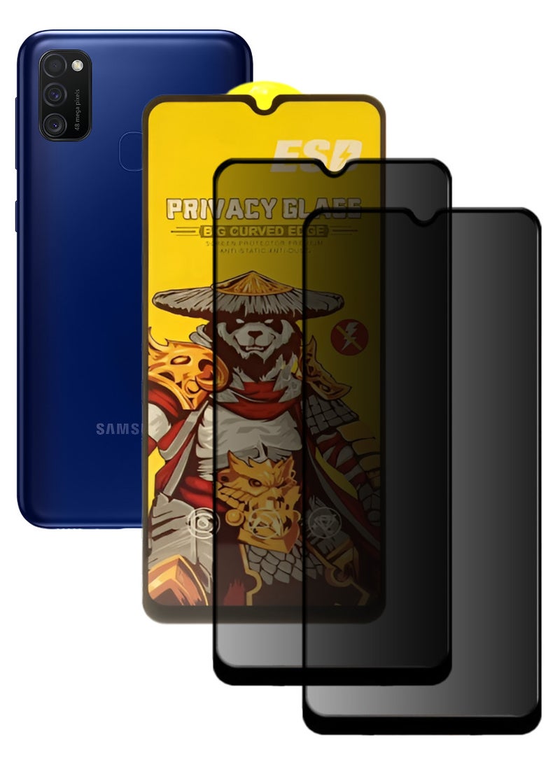 ESD 2 Pieces Tempered Dustproof Privacy Glass Screen Protector Compatible For Samsung Galaxy M21 - Image 1