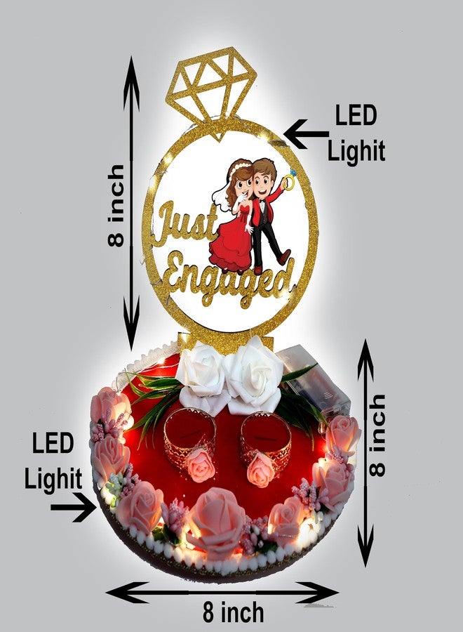 The Bride Made™ Engagement Ring tray holder platter with Fairy LED Light (LED Lighit) - Image 2