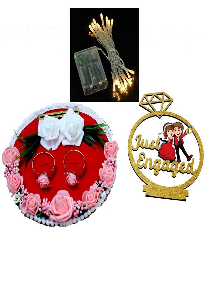 The Bride Made™ Engagement Ring tray holder platter with Fairy LED Light (LED Lighit) - Image 3