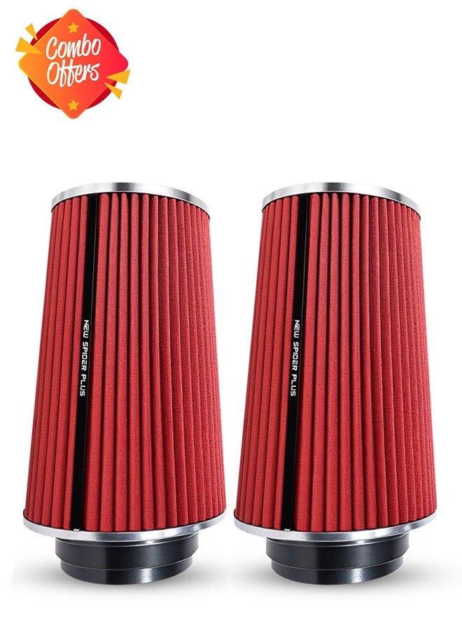 SPIDER COMBO 2 Piece High-Performance Washable Air Filter for Enhanced Engine Power and Acceleration  - Image 1