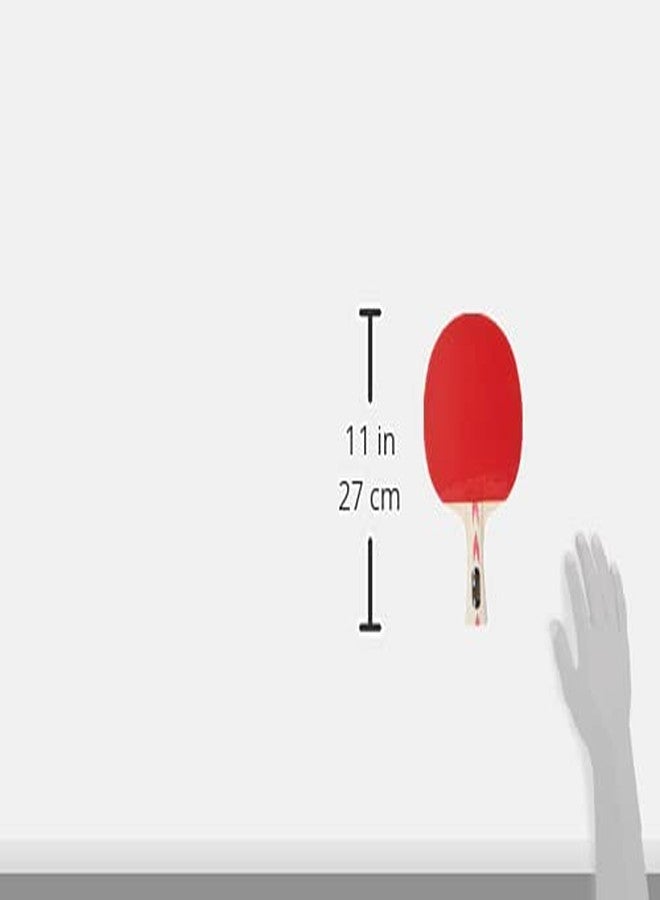 دي إتش أس مضرب تنس الطاولة S-S4F2 DHS مع كرة تنس الطاولة DHS 40 مم، نجمة واحدة برتقالية (علبة من 10 قطع) وشبكة تنس الطاولة 409 - Image 4