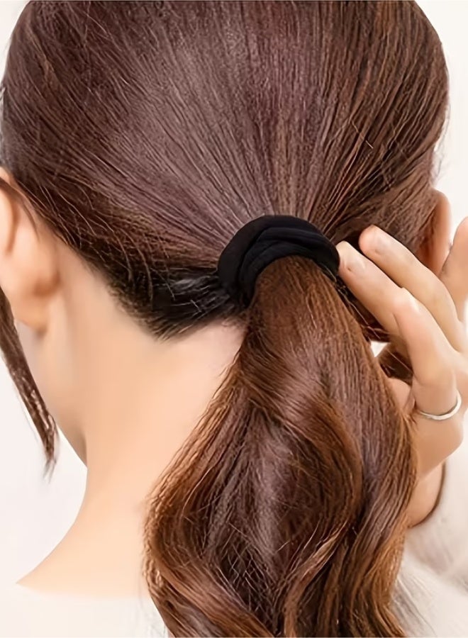 aeen 200pcs Black Hair Ties for Women and Girls, High Elasticity Durable Hair Bands, Soft Towel Hair Elastics for Ponytails, Updos, Braiding, Sports and Daily Use - Image 5