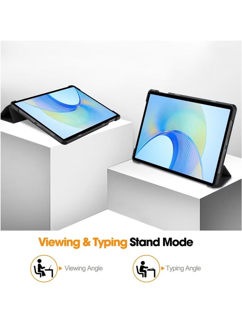 Stand Tablet Cover Tri-Fold Smart Tablet Case Slim Case Multi- Viewing Angles For Honor Pad X9/X8 Pro 11.5 Inch Black - Image 4