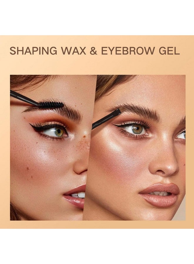 UCANBEMAKEUP 2 In 1 Makeup Kit With Eyebrow Gel,Shaping Wax & Duo Brush, Waterproof Dark Brown Pomade For Fill And Detail Brows, Clear Brow Styling Gel Lift For Fluffy Feathery Brow Breeze - Image 3