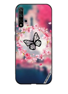 Protective Case Cover For Huawei Nova 5T Butterfly in Flower Ring Design Multicolour
