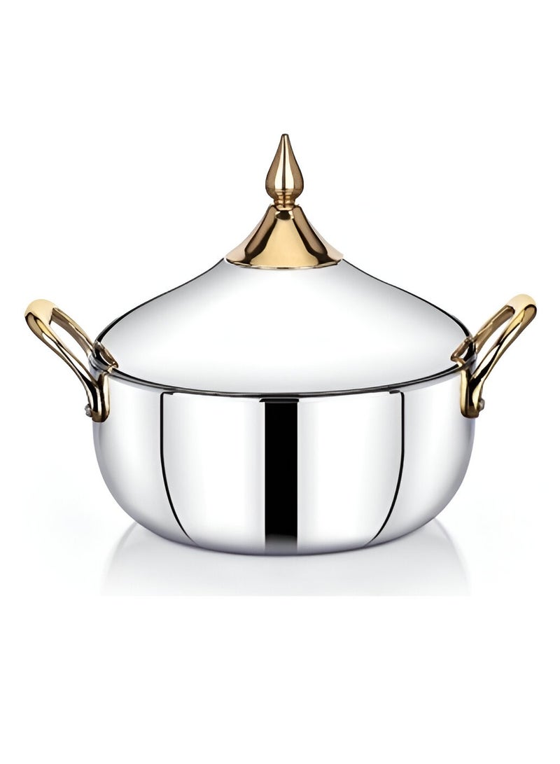 Homemaker ALIA Hotpot 3500ML Silver – Premium Stainless Steel Hot Pot for Cooking, Serving, and Steaming – Elegant Silver Design for Hotpot Lovers