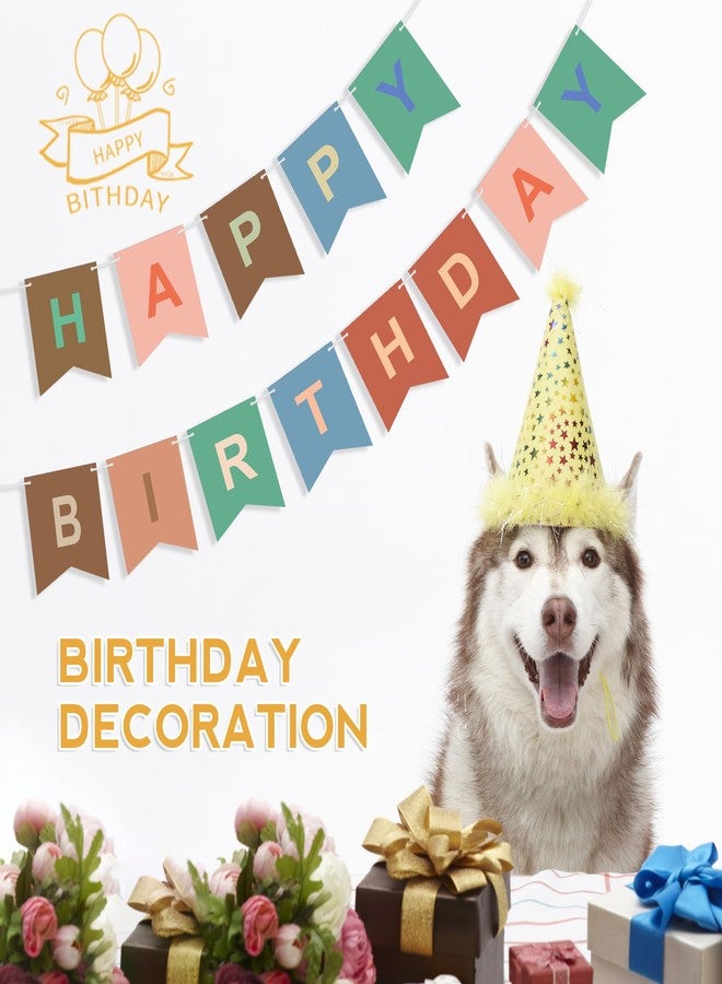 Philbinden 26 قطعة من زينة حفلات الكلاب، لافتة بتصميم كلاب - خلفية لافتة عيد ميلاد، زينة كب كيك بتصميم كلاب، زينة حفلات الجراء لمحبي الكلاب - Image 3