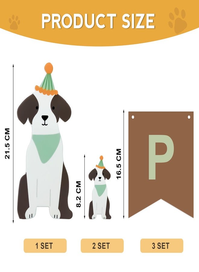 Philbinden 26 قطعة من زينة حفلات الكلاب، لافتة بتصميم كلاب - خلفية لافتة عيد ميلاد، زينة كب كيك بتصميم كلاب، زينة حفلات الجراء لمحبي الكلاب - Image 2